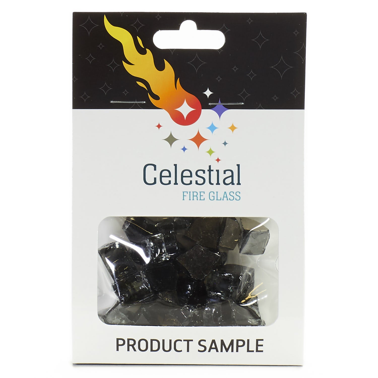 Tempered Fire Glass - 1/2" Dark Matter Black Reflective