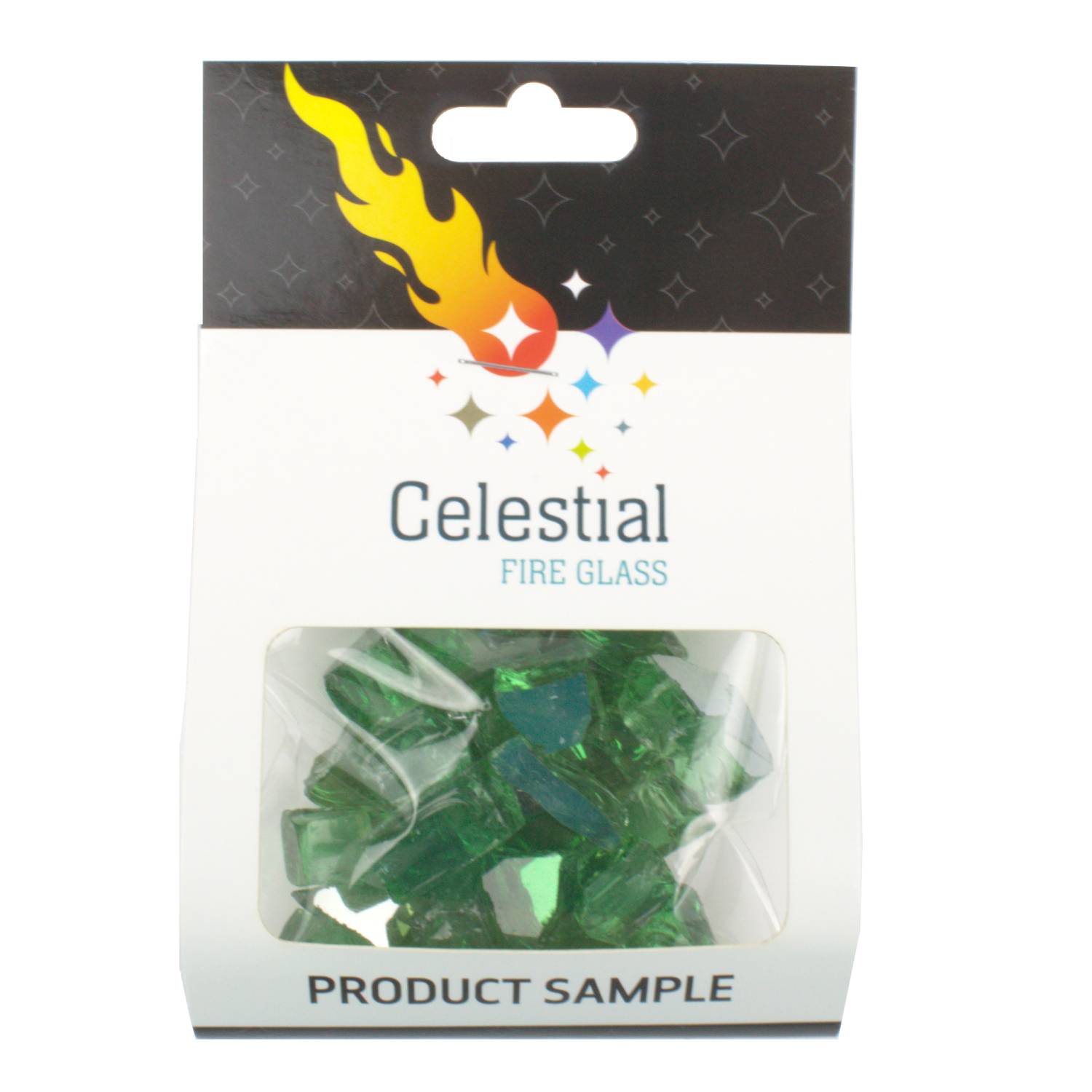 Tempered Fire Glass - 1/2" Terrestrial Green Reflective