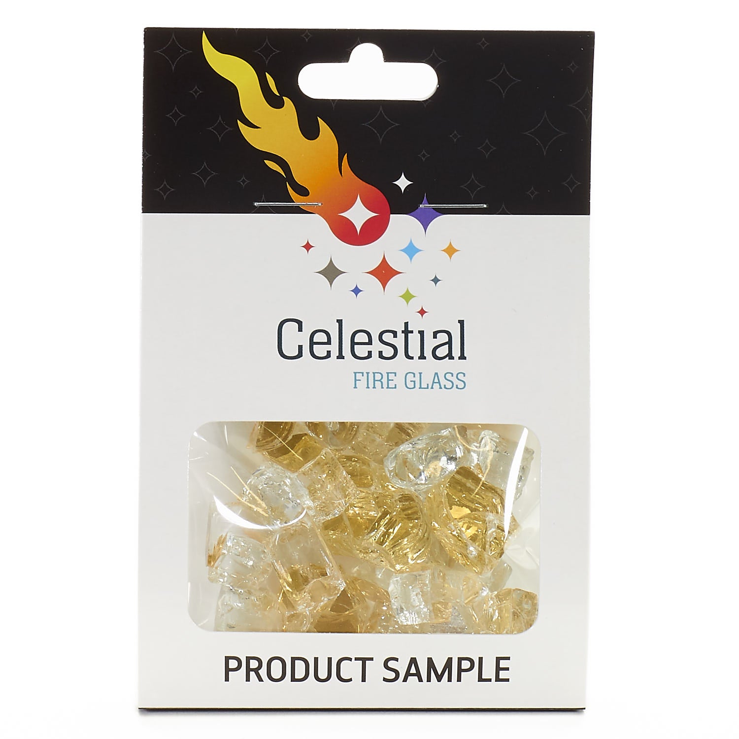 Tempered Fire Glass - 1/2" Sunstorm Gold Reflective