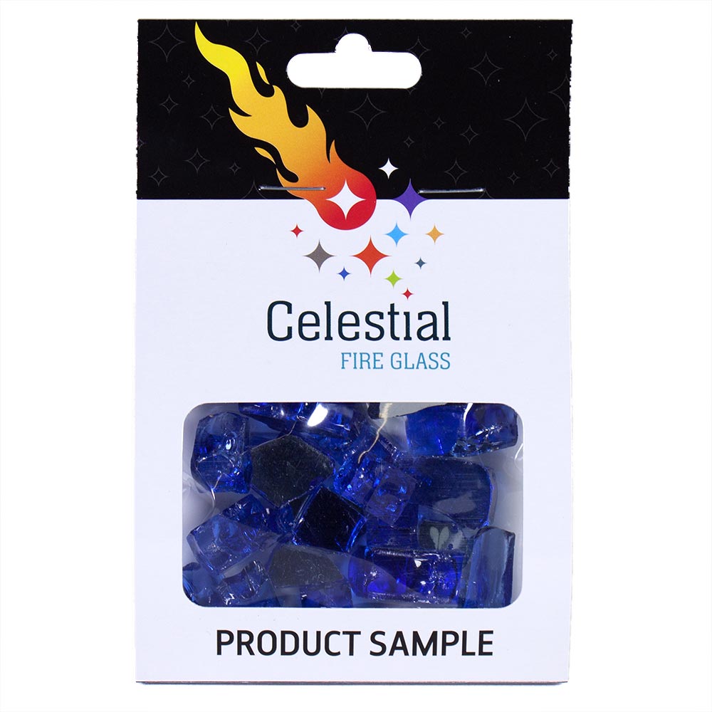 Tempered Fire Glass - 1/4" Meridian Blue Reflective