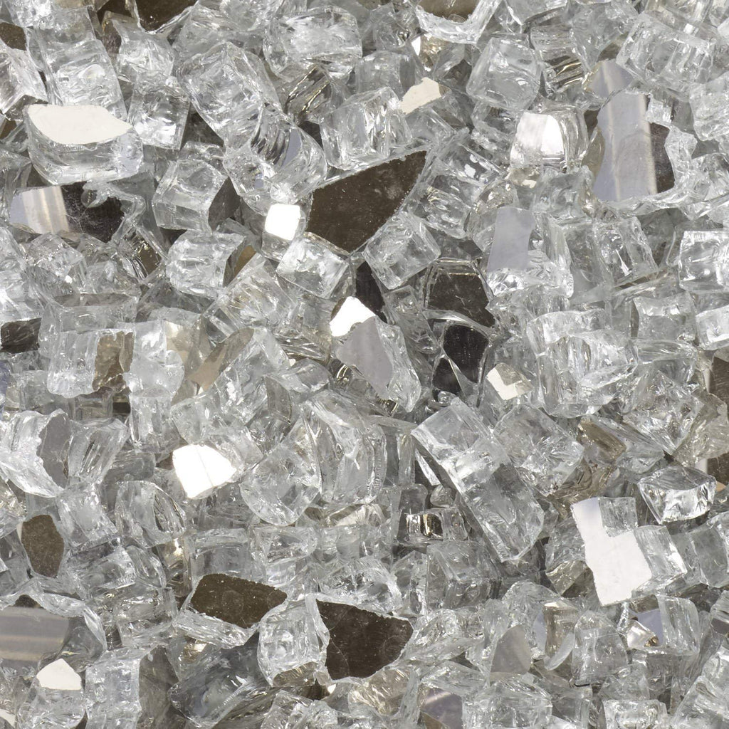 Tempered Fire Glass - 1/2" Diamond Starlight Reflective
