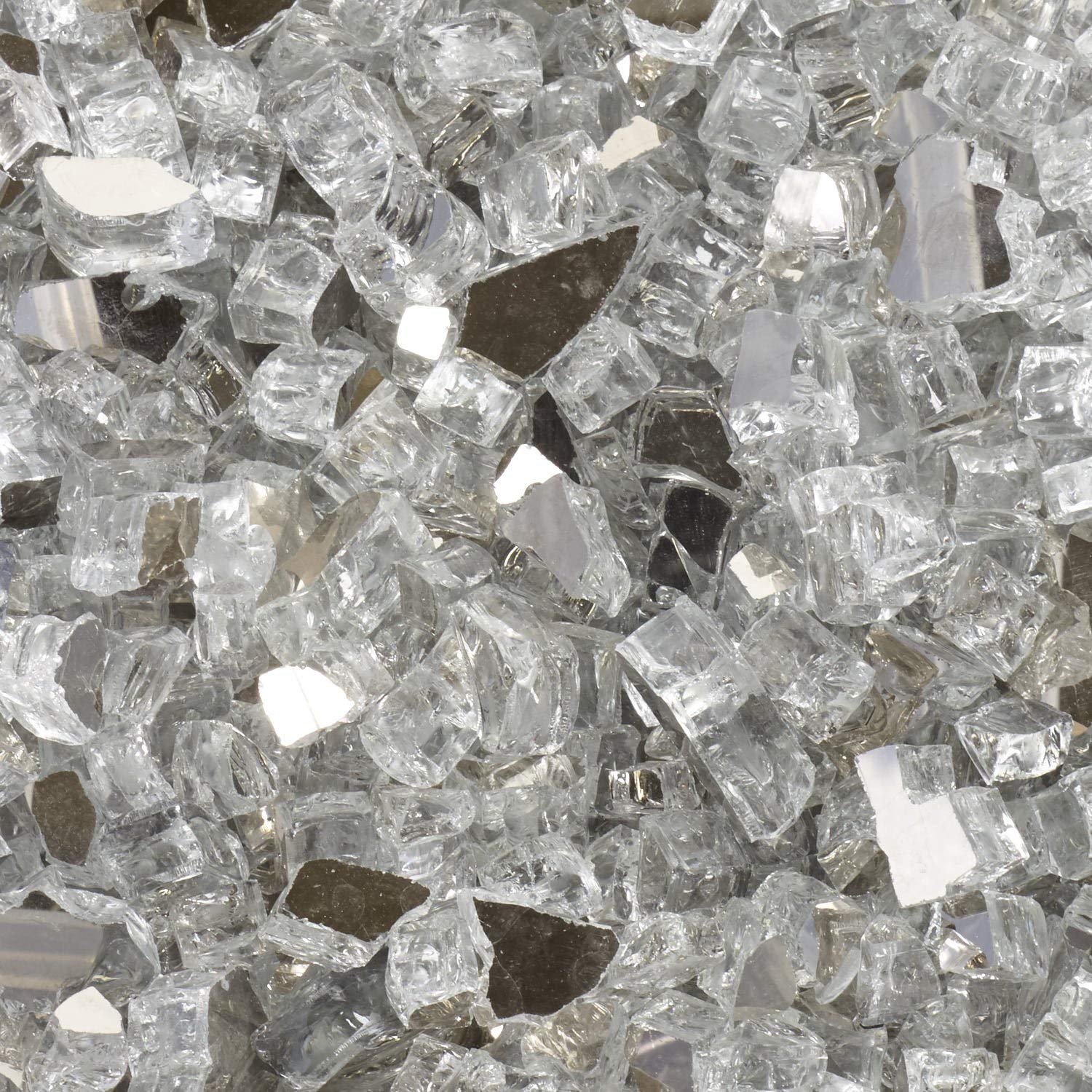Tempered Fire Glass - 1/2" Diamond Starlight Reflective