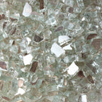 Tempered Fire Glass - 1/2" Platinum Moonlight Reflective
