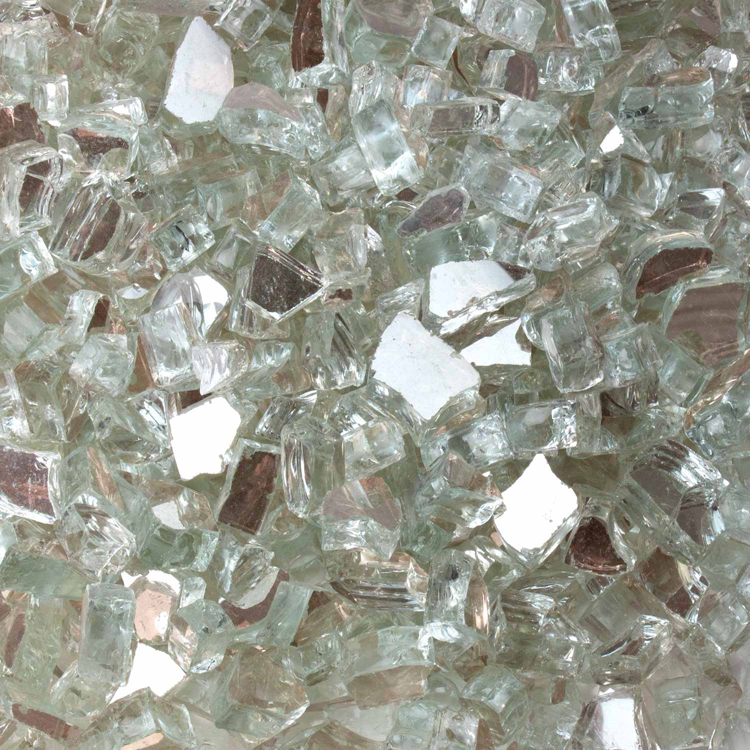 Tempered Fire Glass - 1/2" Platinum Moonlight Reflective