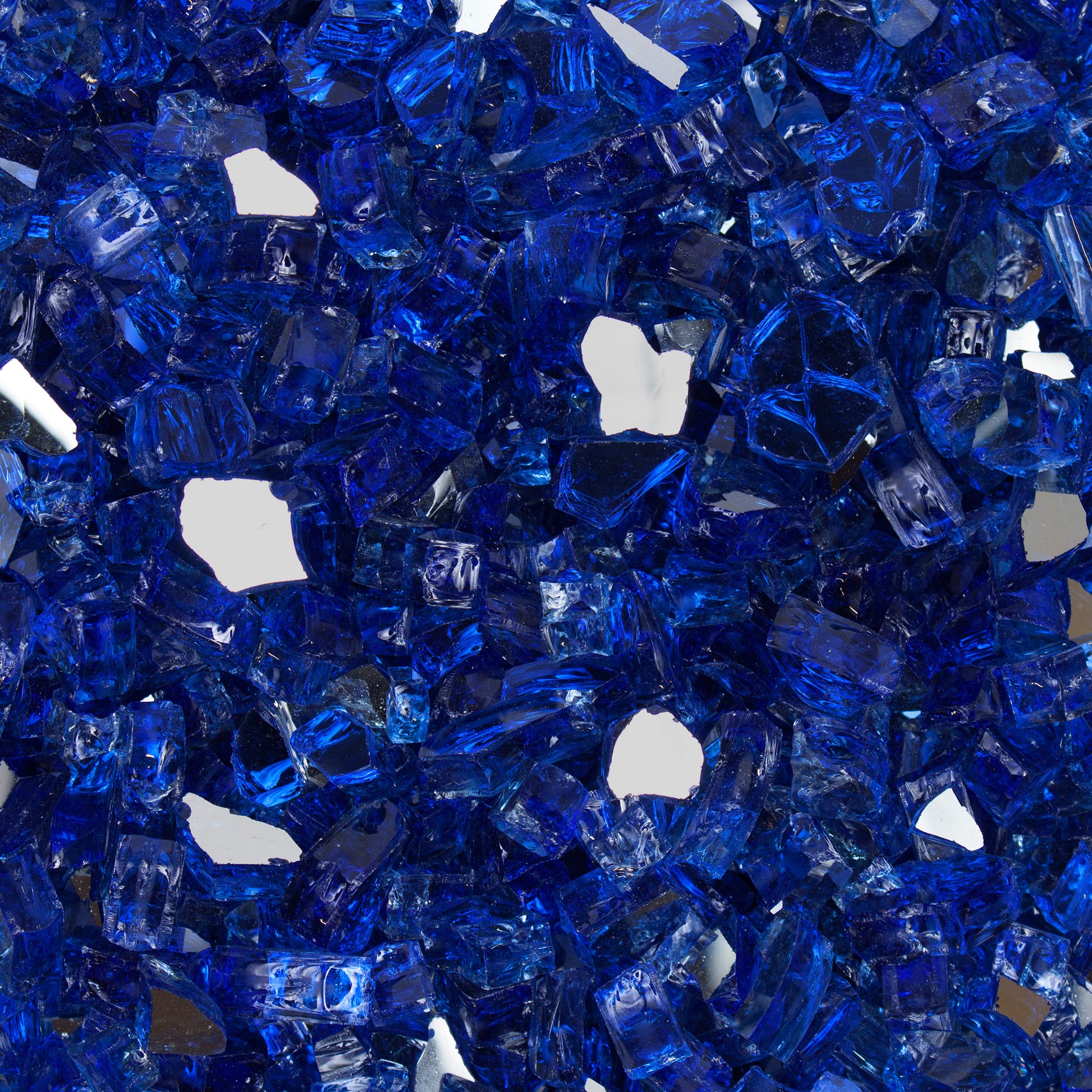 Tempered Fire Glass - 1/2" Meridian Blue Reflective