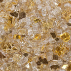 Tempered Fire Glass - 1/4" Sunstorm Gold Reflective