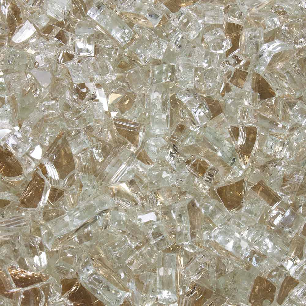 Tempered Fire Glass - 1/4" Platinum Moonlight Reflective