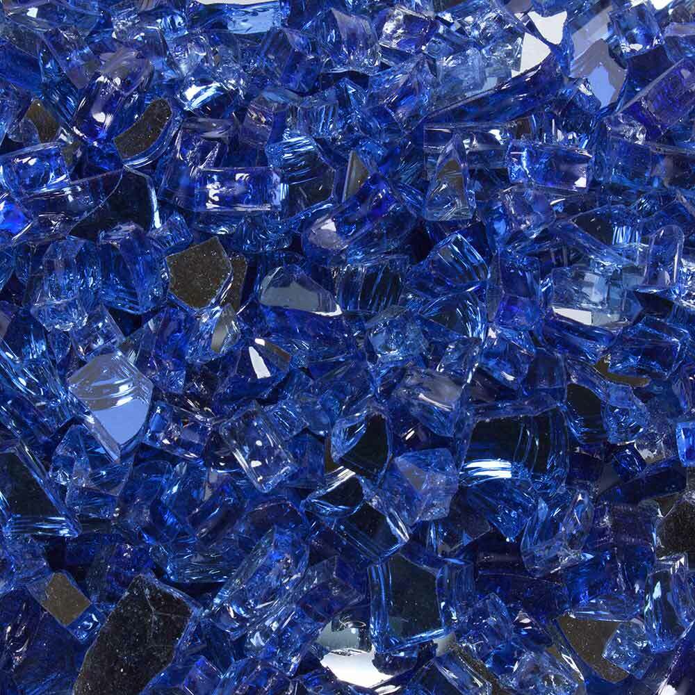 Tempered Fire Glass - 1/4" Meridian Blue Reflective