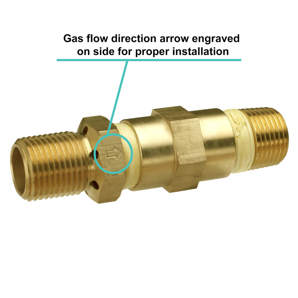 LP Propane Gas Air Mixer Valve, 1/2", Solid Brass, 300K BTU
