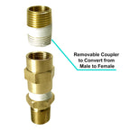LP Propane Gas Air Mixer Valve, 1/2", Solid Brass, 300K BTU