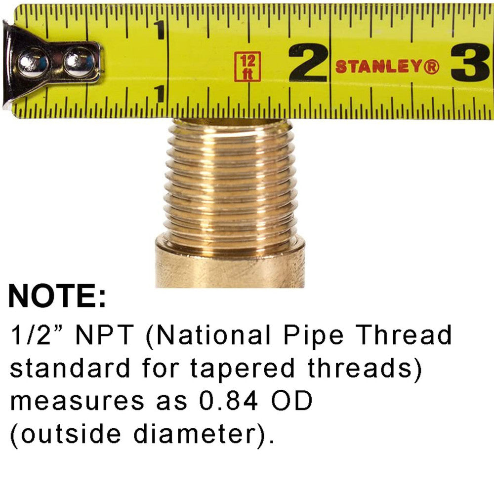LP Propane Gas Air Mixer Valve, 1/2", Solid Brass, 150K BTU