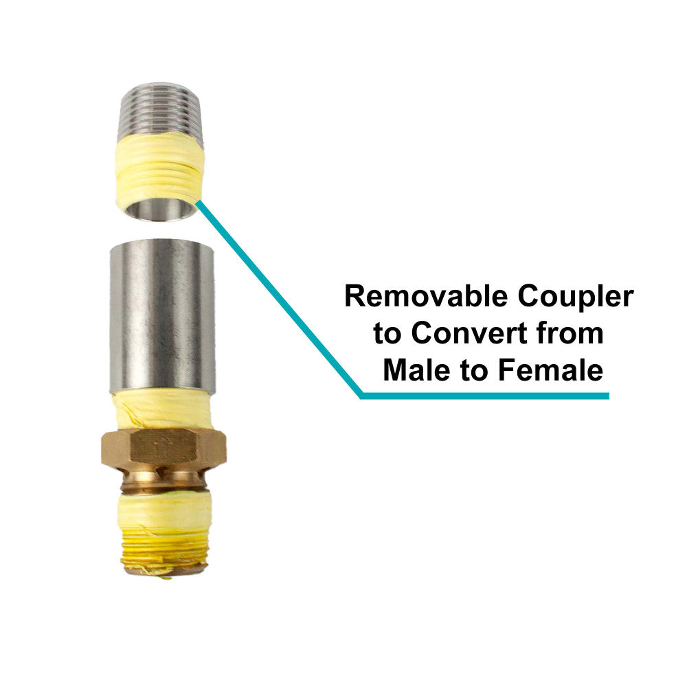 LP Propane Gas Air Mixer Valve, 1/2", Solid Brass, 90K BTU