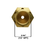 LP Propane Gas Air Mixer Valve, 1/2", Solid Brass, 300K BTU