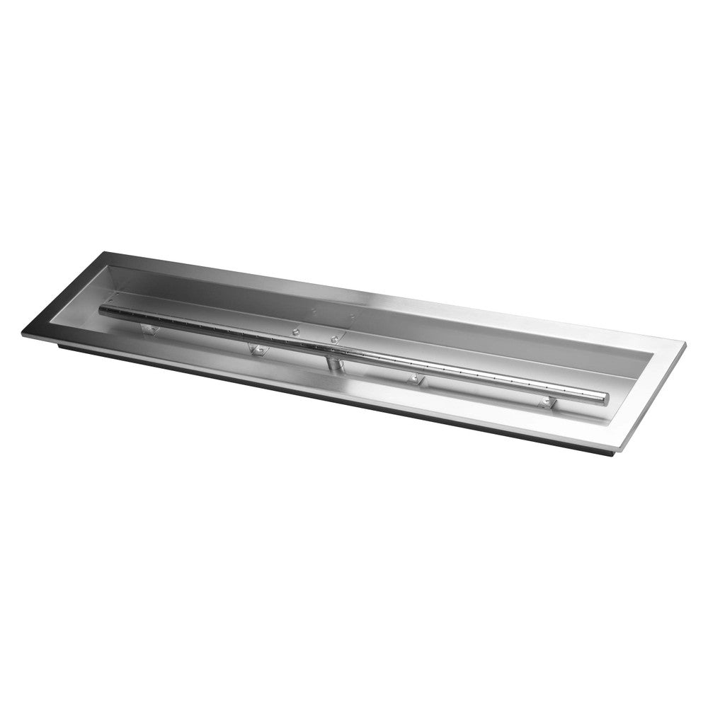 Top of a 36"x 6" Linear Drop-In Burner Pan for Natural Gas or Propane Fire Pit