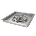 18"x 18" Square Stainless Steel Drop-In Burner Pan
