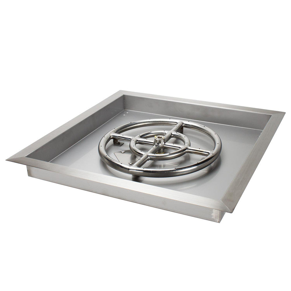 18"x 18" Square Stainless Steel Drop-In Burner Pan