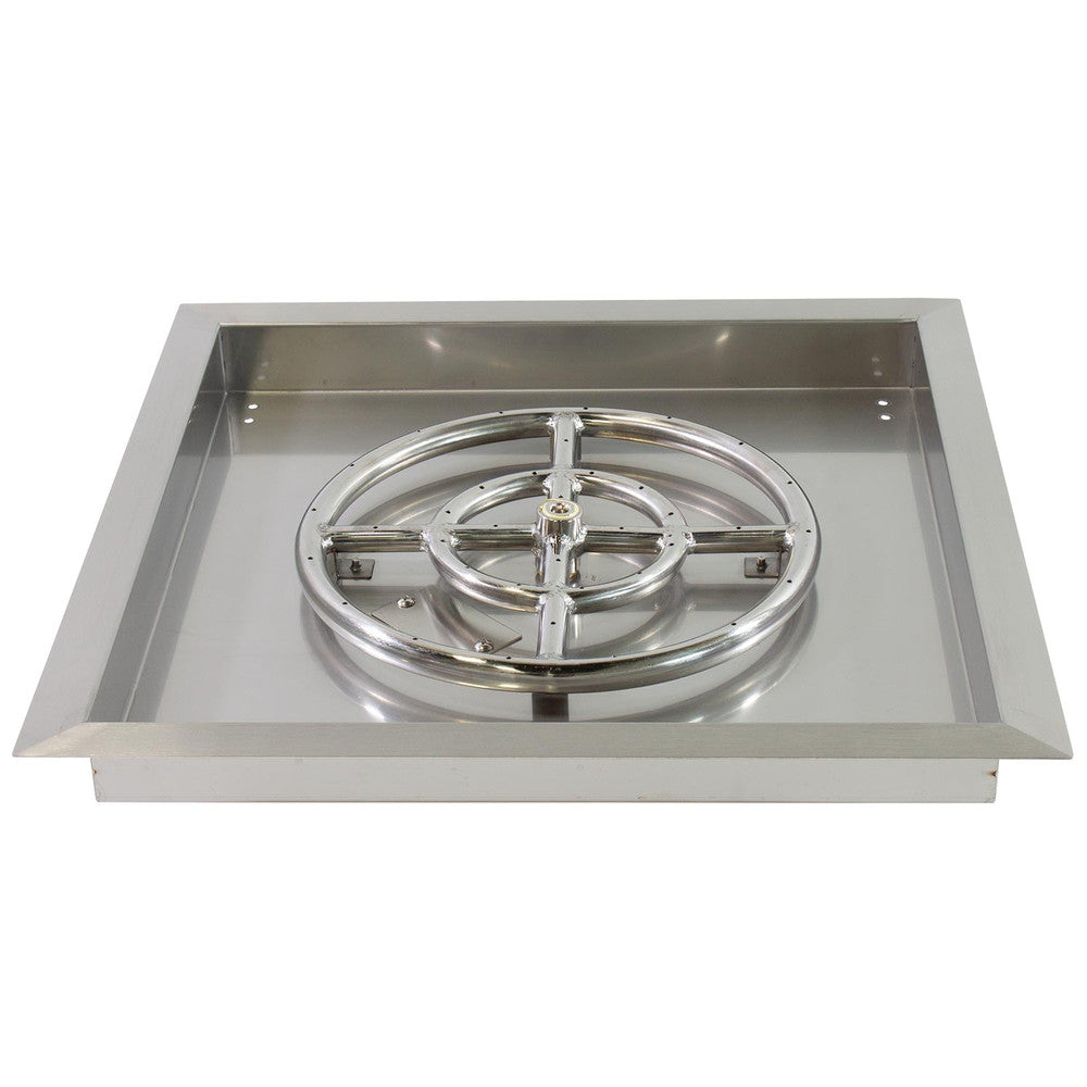 18" Stainless Steel Square Drop-In Fire Pit Pan