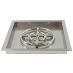 18" Stainless Steel Square Drop-In Fire Pit Pan