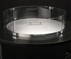 Our stainless steel burner covers fit inside of our flame guards, but the 19" round burner is still fully covered