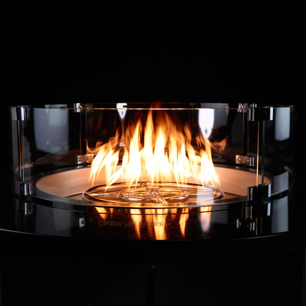 Round Stainless Steel 19" Drop-In Gas Fire Pit Pan with flame guard