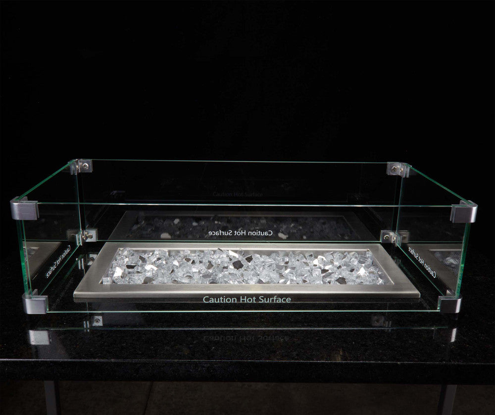 Flame Guard around an 18" x 6" Burner Pan