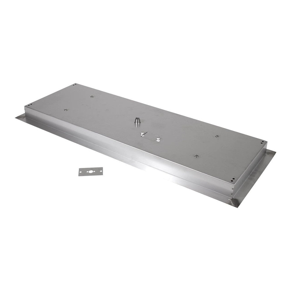 36" x 12" Rectangular Fire Pit Burner w/ Pan, Stainless Steel