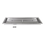 36" x 12" Rectangular Fire Pit Burner w/ Pan, Stainless Steel