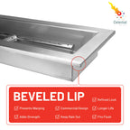 Benefits of the beveled lip on the 18" x 6" CSA Burner Kit
