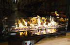 Flame guard for a 36" x 6" fire pit pan with Flame