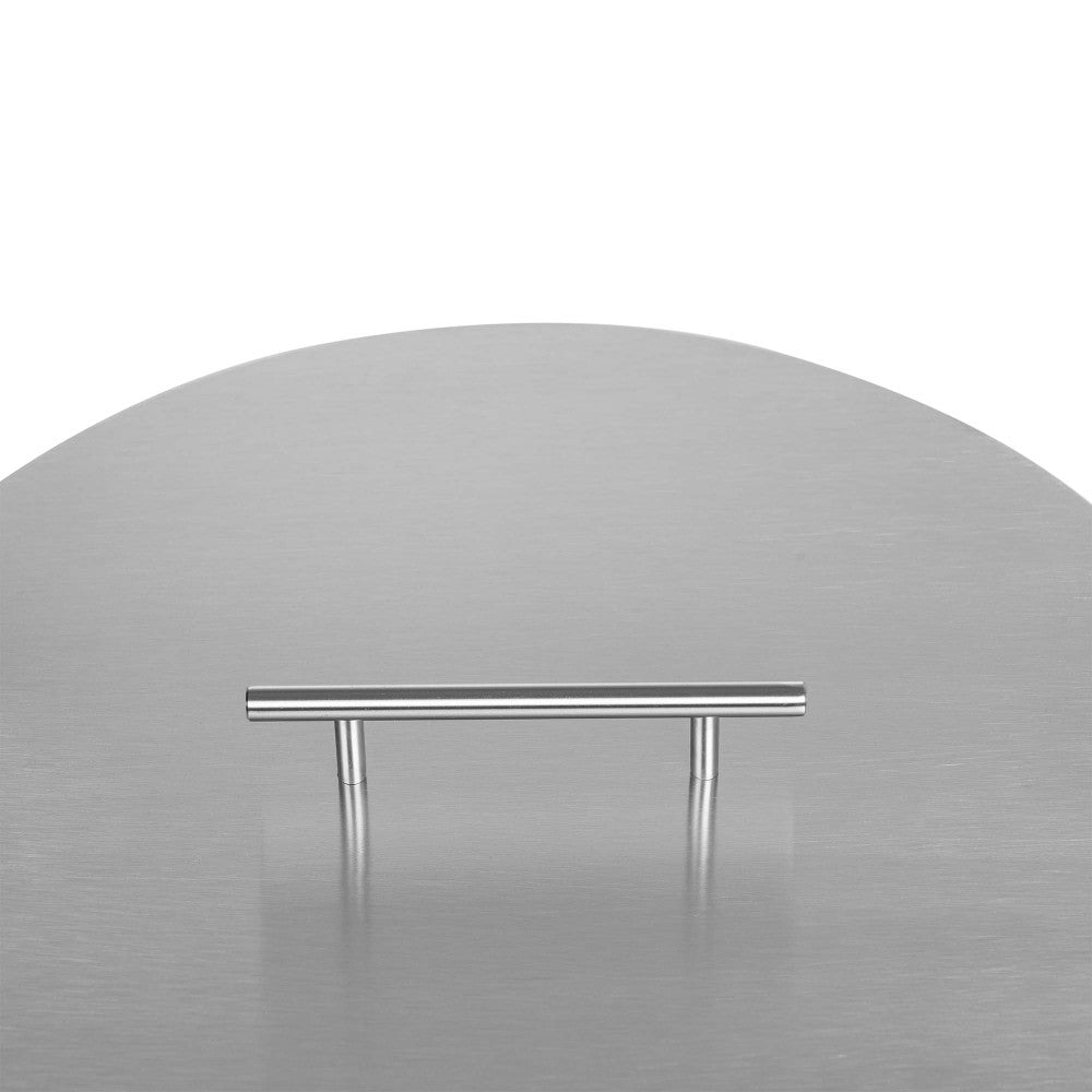 Top view of the stainless Steel Cover for 13" Propane Fire pit burner pan