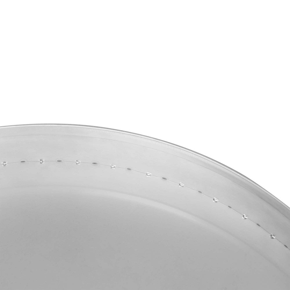 Underside of the Stainless Steel Cover for 13" Propane Fire pit burner pan with wrapped edge