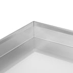 The wrapped edge on our Fire Pit Cover for 24" x 24" Square Burner Pan