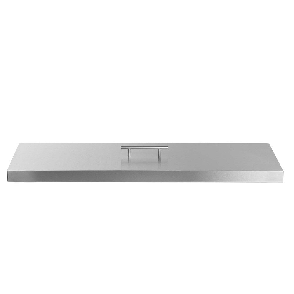 Top view of the Stainless Steel Fire Pit Cover for 30" x 10" Burner Pan