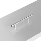 Fire Pit Cover for 30" x 6" Linear Burner Pan, Stainless Steel, Wrapped Edge (33" x 9" x 1.5")
