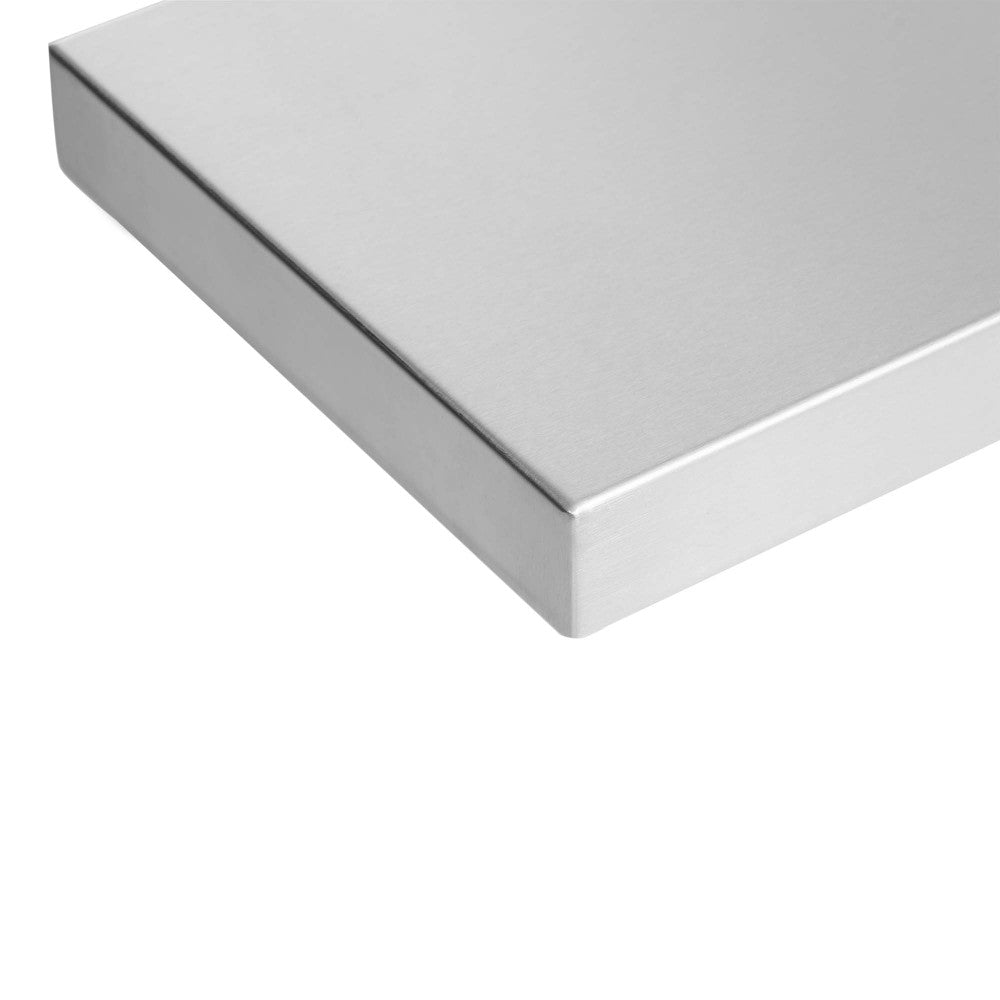 Fire Pit Cover for 30" x 6" Linear Burner Pan, Stainless Steel, Wrapped Edge (33" x 9" x 1.5")