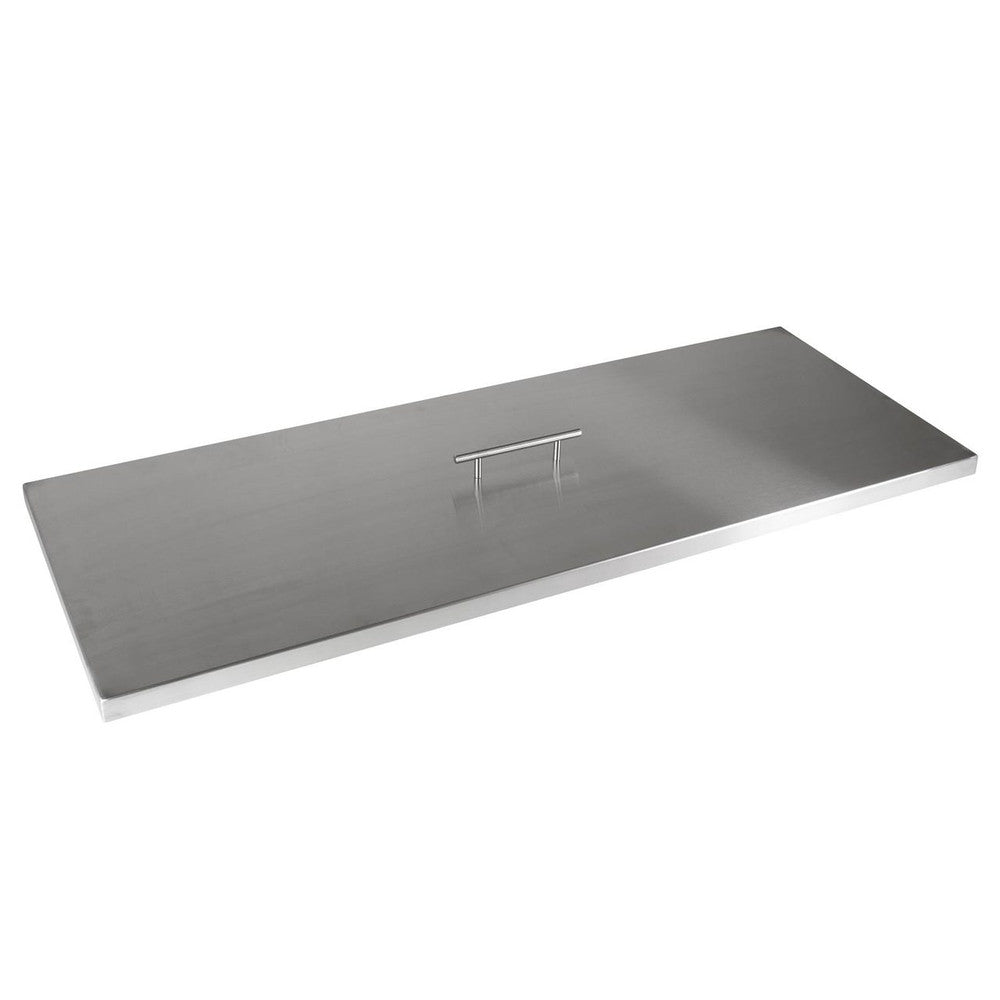 Stainless steel cover for 36" x 12" fire pit burner pan