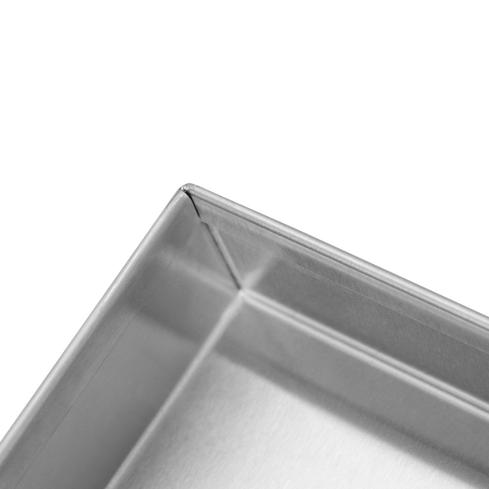 Fire Pit Cover for 36" x 6" Linear Burner Pan, Stainless Steel, Wrapped Edge (39" x 9" x 1.5")
