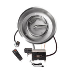 Celestial 12" round remote control fire pit kit for propane