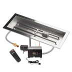 Celestial 24" x 8" Remote Control Fire Pit Kit for natural gas