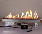 30" x 6" remote control fire pit kit for propane with flames