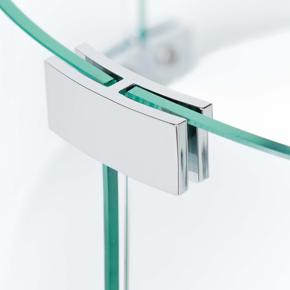 Close up of the connecting hardware on the flame guard for 10" round burner pans.