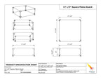 Specifications of Flame Guard for 12" Square Fire Pit