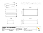 Specifications of Flame Guard for 24" x 8" Fire Pit