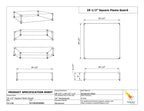 Specifications of Flame Guard for 24" Square Fire Pit