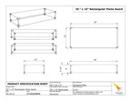 Specifications of Flame Guard for 30" x 10" Rectangular Fire Pit