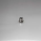 1/2" NPT male fitting featured on both sides of the 30" round flat burner pan