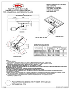 Spec Sheet for HPC Fire 24" x 12" Rectangular Burner