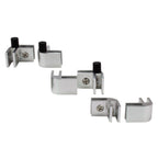 8 Pack of Flame Guard Corner Glass Connectors with Rubber Feet