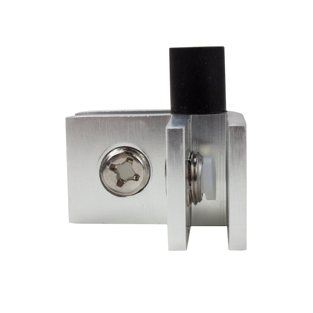 Flame Guard Corner Glass Connector with Rubber Feet -- Bottom Corner Connector