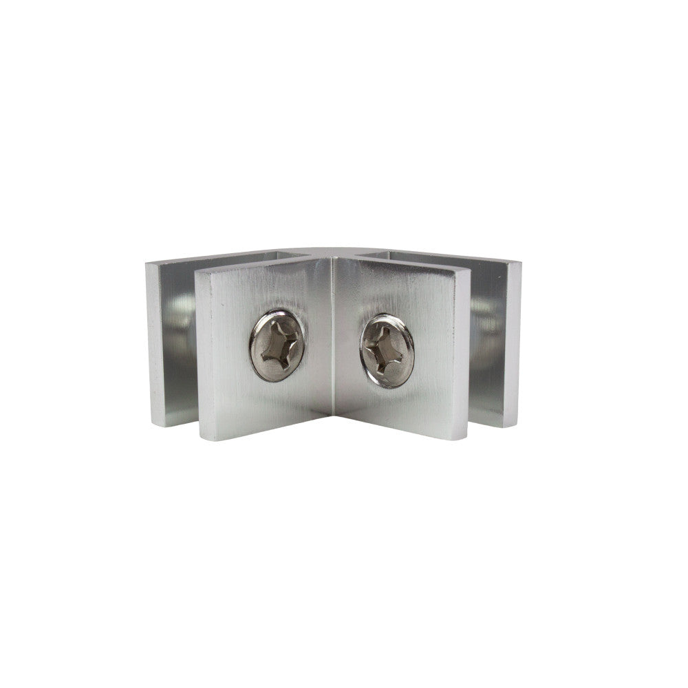 Flame Guard Corner Glass Connector with Rubber Feet -- Top Corner Connector